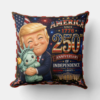 Coussin 250 Ans d'Indépendance Trump Statue de la Liberté