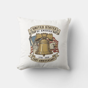 Coussin 250e anniversaire des États-Unis Vecteur patriotiq