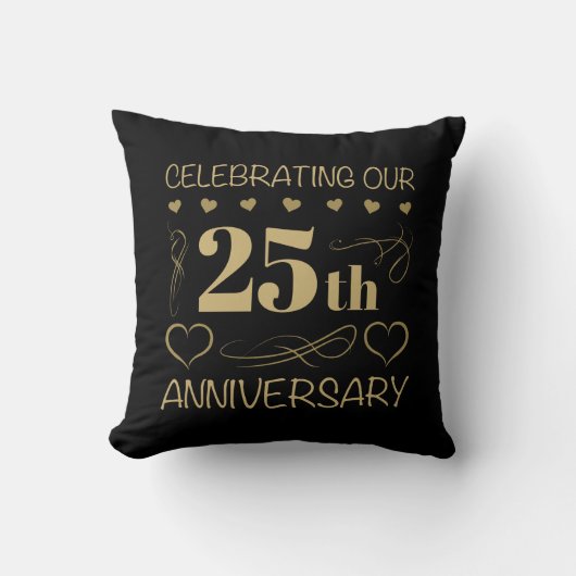Coussin 25e anniversaire de mariage (Recto)
