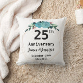 Coussin 25e anniversaire du Mariage Noms et année personna (Couverture)