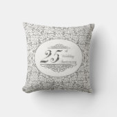 Coussin 25e anniversaire du Mariage Pillow (Recto)