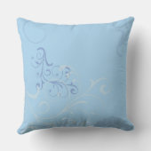 Coussin 25e anniversaire en bleu et argent (Verso)