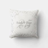 Coussin 25e anniversaire Mariage de la fécule d'argent Con (Recto)