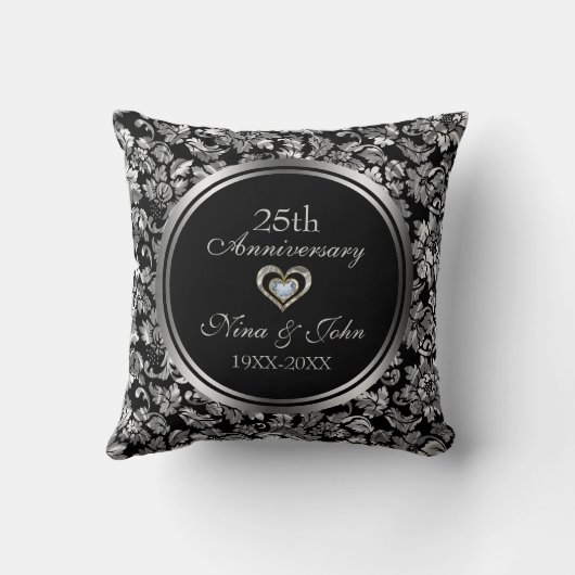 Coussin 25th Wedding Anniversary (Verso)