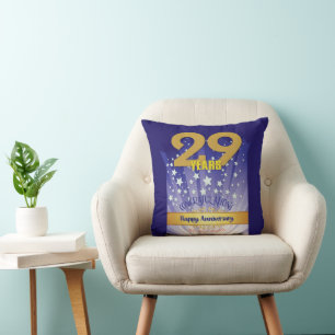 Coussin 29 Année NOM PERSONNALISÉ 12 Étapes Anniversaire G