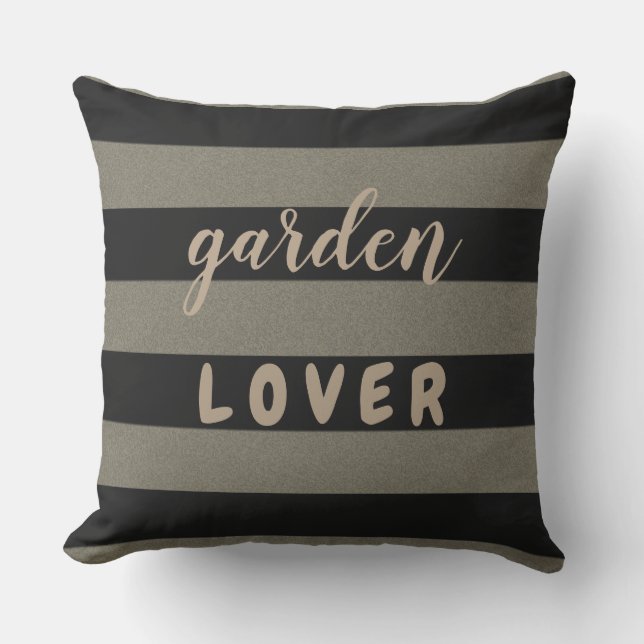 Coussin 2 bandes noires en 1 sur un texte personnalisé cou (Recto)