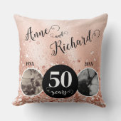 Coussin 2 Photo "Alors et Maintenant" Anniversaire de Mari (Recto)