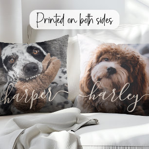 Coussin 2 Photos & Noms manuscrits