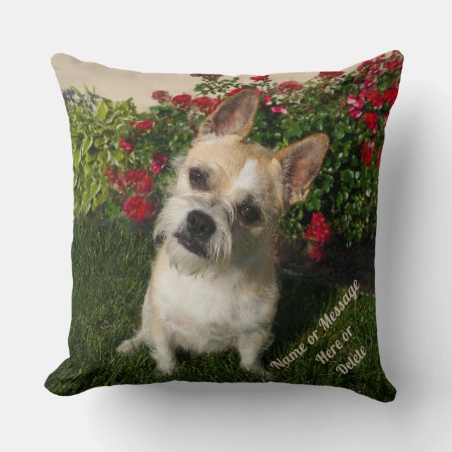 Coussin 2 photos, texte sur 20x20 ont personnalisé des (Recto)