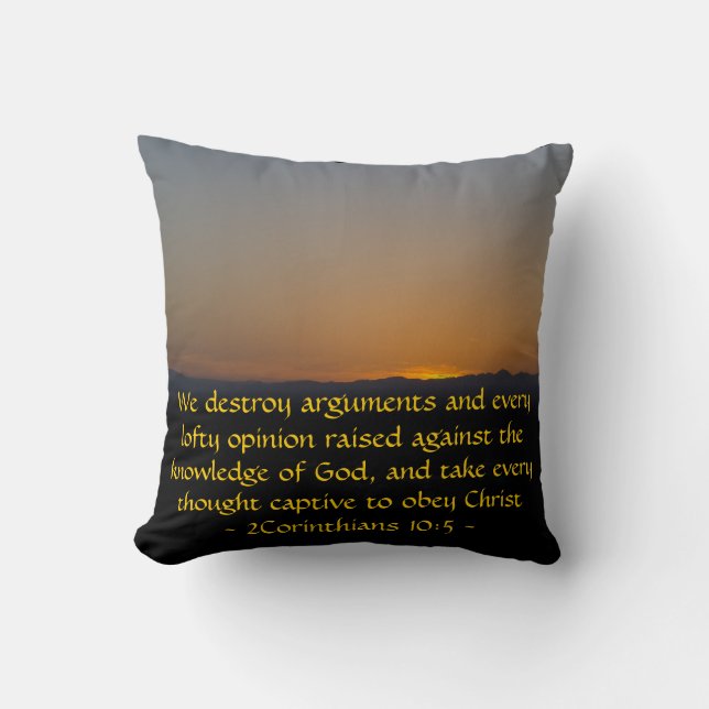 Coussin 2Corinthiens 10:5 (Recto)