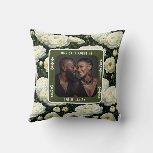 Coussin 2E Anniversaire Mariage Sentimental Pillow (Verso)