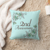 Coussin 2ème Carreau de cadeau d'anniversaire (Couverture)