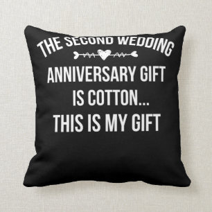 Coussin 2nd Wedding Anniversary Is Cotton This Is My Venin