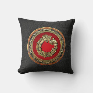 Coussin [300] Serpent Dieu Quetzalcoatl [Or]