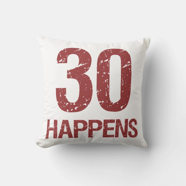 Coussin 30e Humour d'anniversaire (Recto)