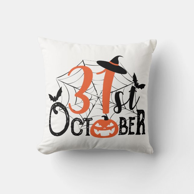 Coussin 31 octobre Fête d'Halloween (Recto)
