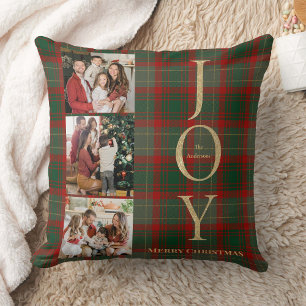 Coussin 3 Buffalo photo Plaid Christmas