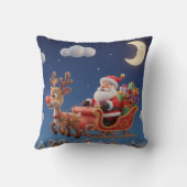 Coussin 3D Style Christmas Night Sleigh Pillow (Verso)