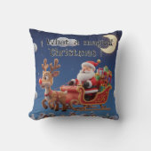Coussin 3D Style Christmas Night Sleigh Pillow (Recto)