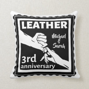 Coussin 3e anniversaire Mariage en main traditionnelle