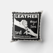 Coussin 3ème anniversaire du Mariage tenant la main tradit (Verso)