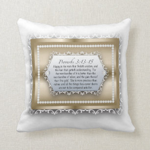 Coussin 3h13 chrétien de proverbes de citation de bible