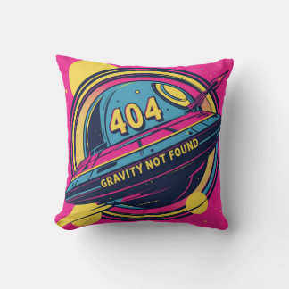 Coussin 404 Gravité introuvable - Art Spop Rétro