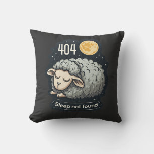 Coussin 404 Sommeil Non Trouvé - Mouton de Dessin Animé Mi