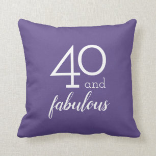 Coussin 40 et fabuleux, 40e Anniversaire Violet Jeu d'orei