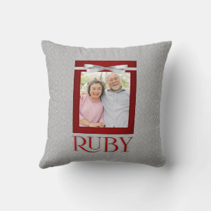 Coussin 40e anniversaire de mariage rubis Photo