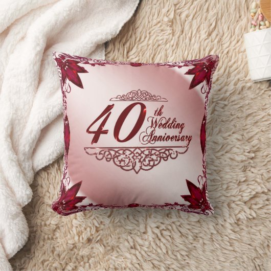 Coussin 40e anniversaire du Mariage Pillow (Couverture)