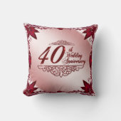 Coussin 40e anniversaire du Mariage Pillow (Recto)