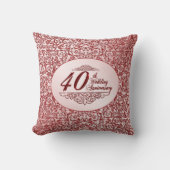 Coussin 40e anniversaire du Mariage Pillow (Recto)