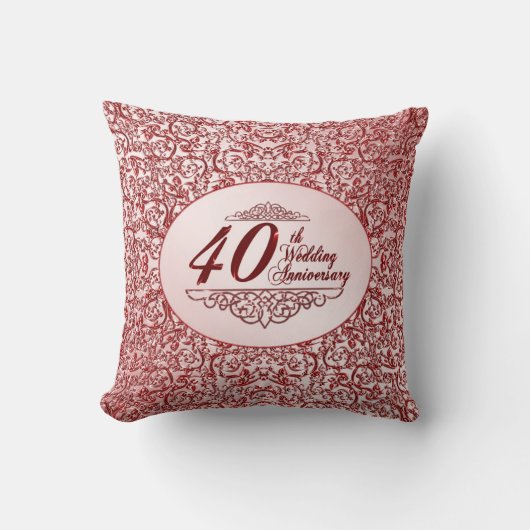 Coussin 40e anniversaire du Mariage Pillow (Recto)