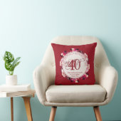 Coussin 40e anniversaire du Mariage RUBY | chrétien (Chaise)