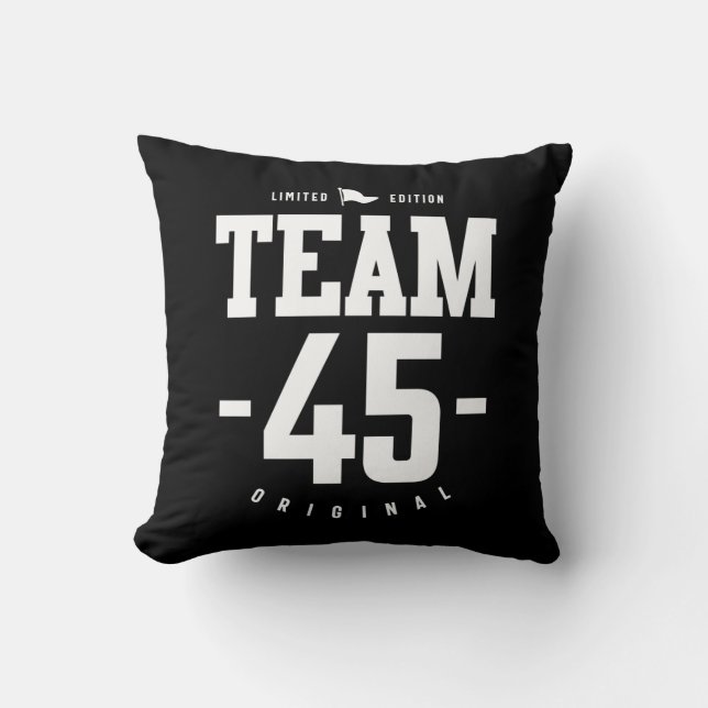 Coussin 45 ans - 45e anniversaire drôle cadeau (Recto)
