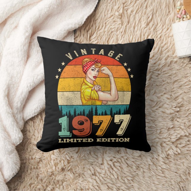 Coussin 48 ans Anniversaire 1977 Vintage 48e anniversaire  (Couverture)