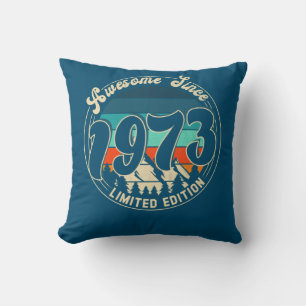 Coussin 49 ans Vintage 49ème année Anniversaire 1973
