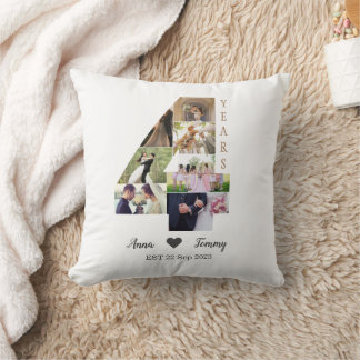 Coussin 4 Ans d'Anniversaire de Mariage