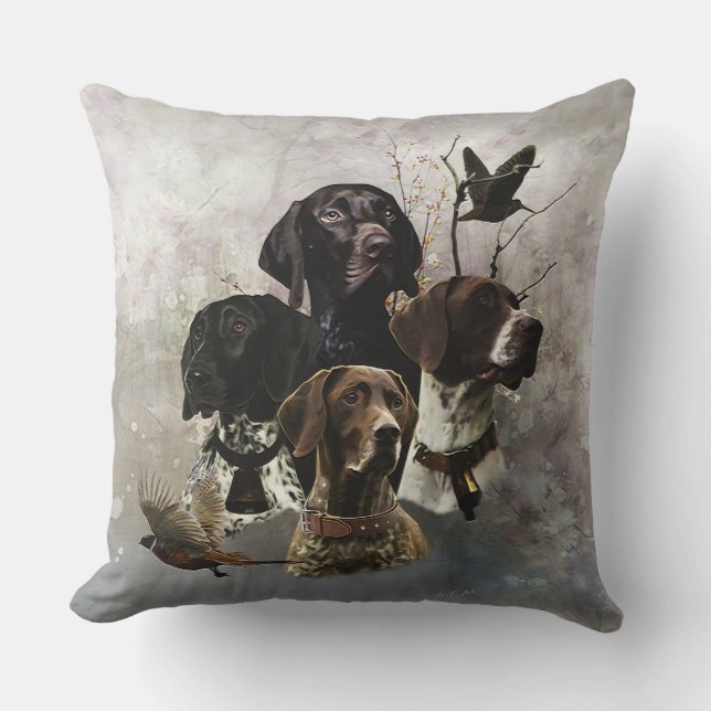 Coussin 4 Couleurs de pointeur germanophones (Recto)