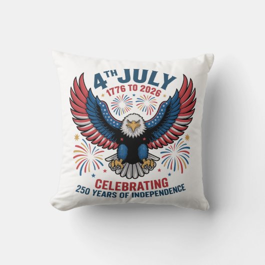 Coussin 4 juillet 2026 - Célébration de 250 Ans (Recto)