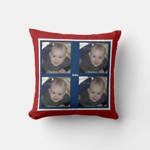 Coussin 4 Modèles photo bébé garçon enfants cadeau rouge j
