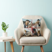 Coussin 4 Photo Bow Wrap Noël Nouveaux Mariés Moderne (Chaise)