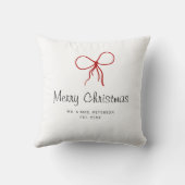 Coussin 4 Photo Bow Wrap Noël Nouveaux Mariés Moderne (Verso)