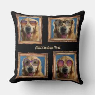 Coussin 4 Photo Collage Chiens Vintages Chiens de cadre An
