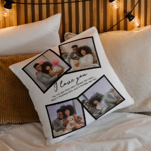 Coussin 4 Photo Modèle personnalisé avec texte