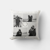 Coussin 4 photos Mariage Anniversaire Nom & Date (Recto)