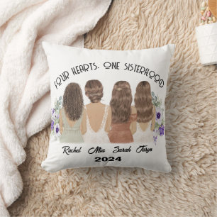 Coussin 4 Soeurs connectées par les dons de Soeurs du Coeu