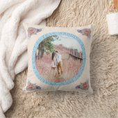 Coussin 4e année. Couleurs de lin et de topaz pour l'anniv (Couverture)