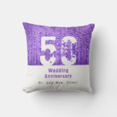Coussin 50 ans de mariage Lilas Lupines (Recto)